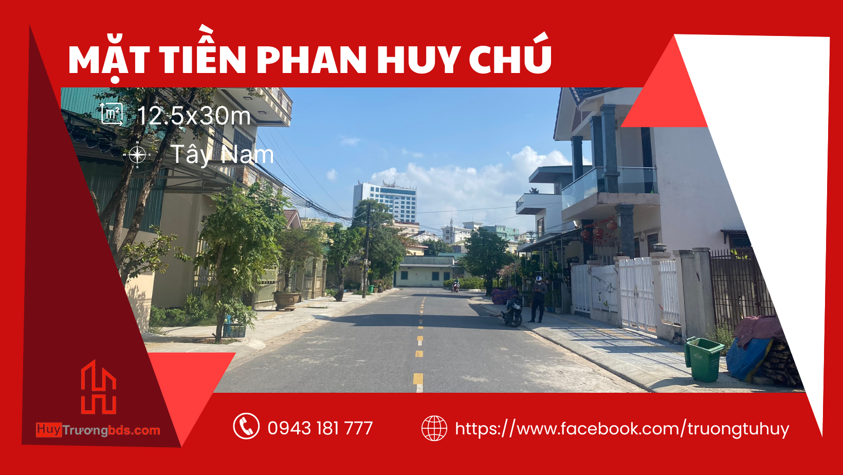 Mặt tiền 12,5m trục đường Phan Huy Chú – Phường 2