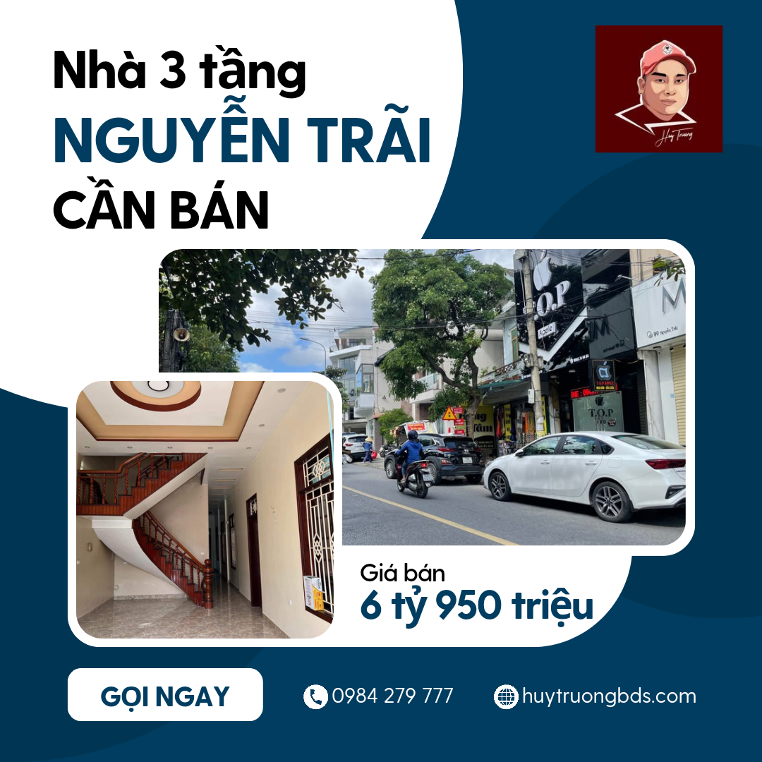 Nhà 3 tầng mặt tiền Nguyễn Trãi – khu vực mua sắm sầm uất nhất khu vực