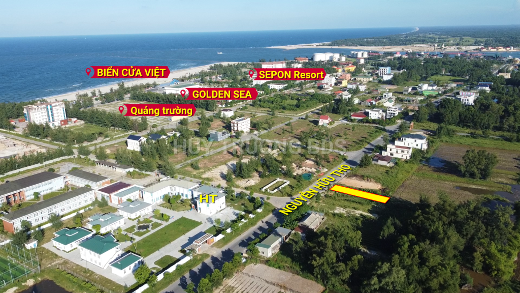 Đất biển Cửa Việt trục Nguyễn Hữu Thọ rất hiếm lô có chiều sâu trên 30m