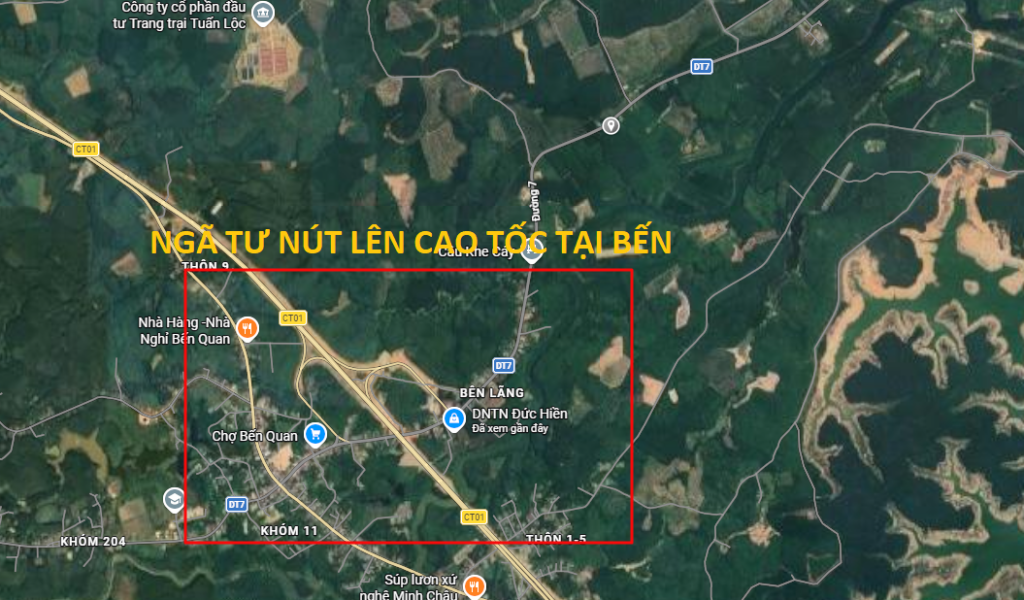Vị trí gần ngay nút lên Cao Tốc
